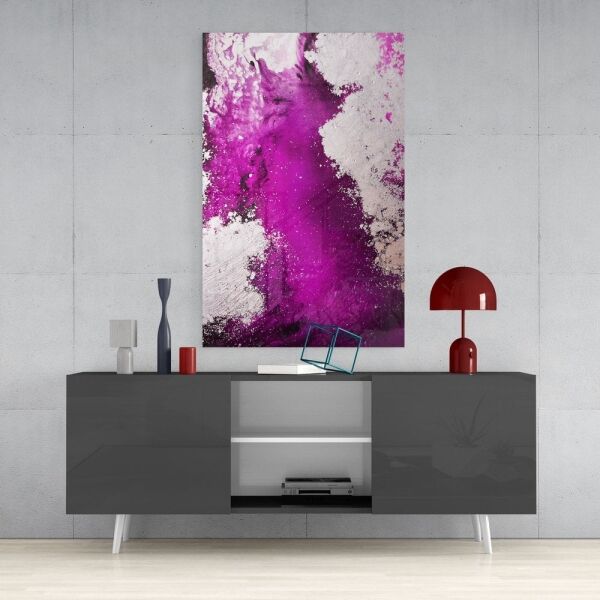 Soyutluğun Renkleri Cam Tablo