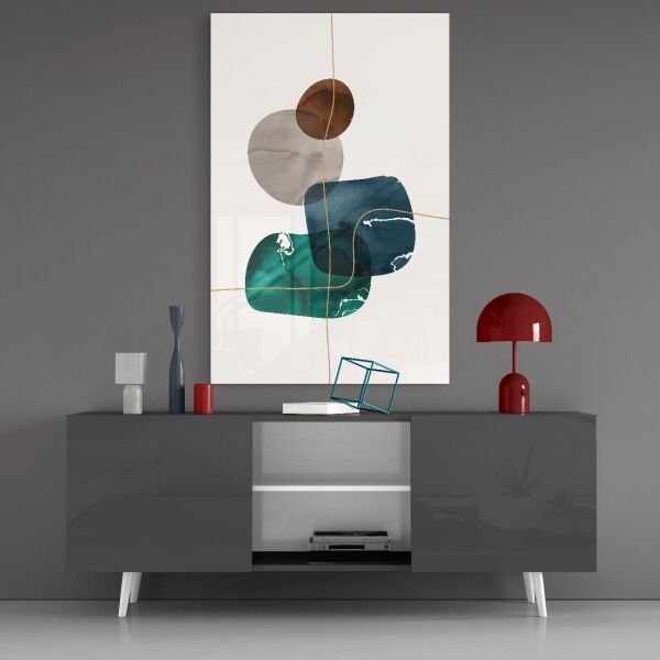 Dünya Renkleri Dansı Cam Tablo