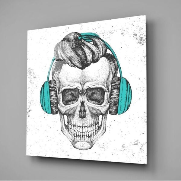 Kafatası - Her Zaman Müzik Cam Tablo