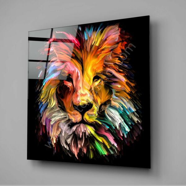 Sarı Aslan Kuşağı Cam Tablo