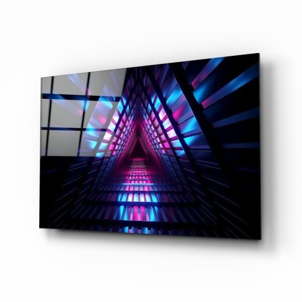 Neon Işıklar Cam Tablo