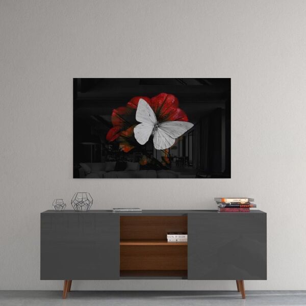 Kelebek Cam Tablo No:1173