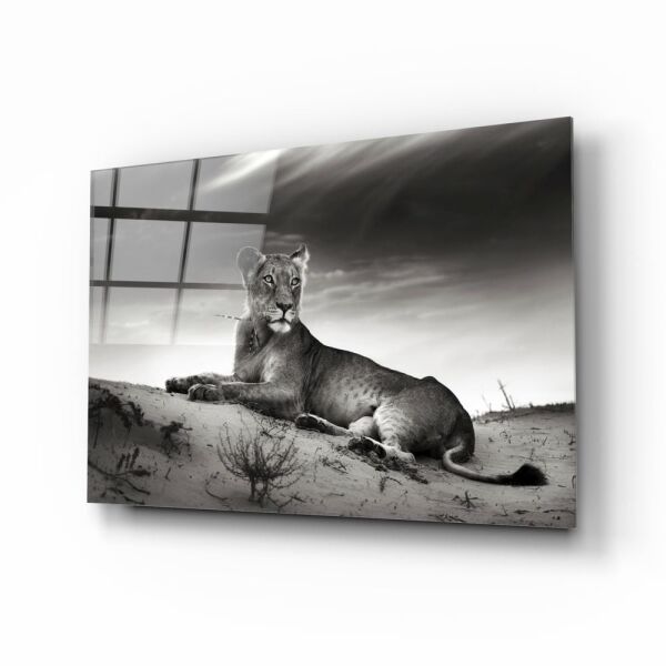 Dişi Aslan Cam Tablo No:1146