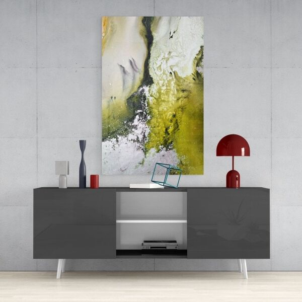 Soyutluğun Renkleri Cam Tablo