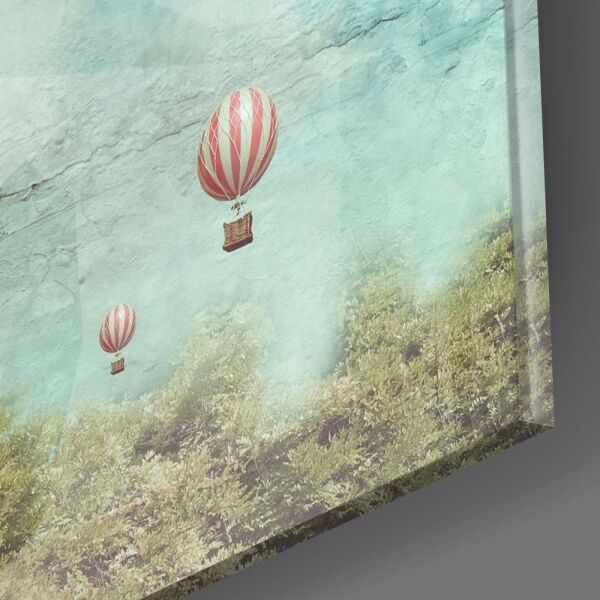 Uçan Balonlar Cam Tablo