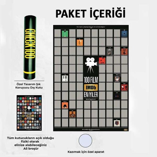En İyi 100 Film Aktivite Posteri - Kazı Kazan