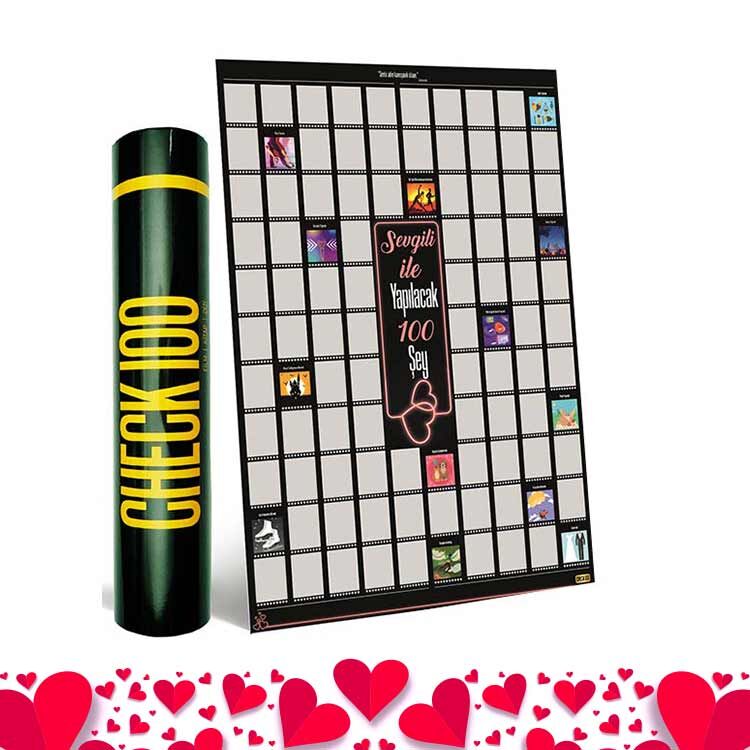 Sevgili ile Yapılacak 100 Aktivite Posteri - Kazı Kazan