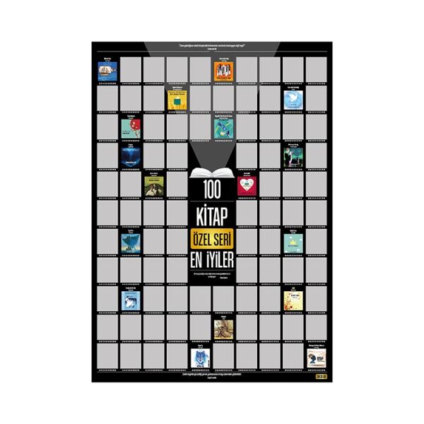 En İyi 100 Kitap Aktivite Posteri - Kazı Kazan