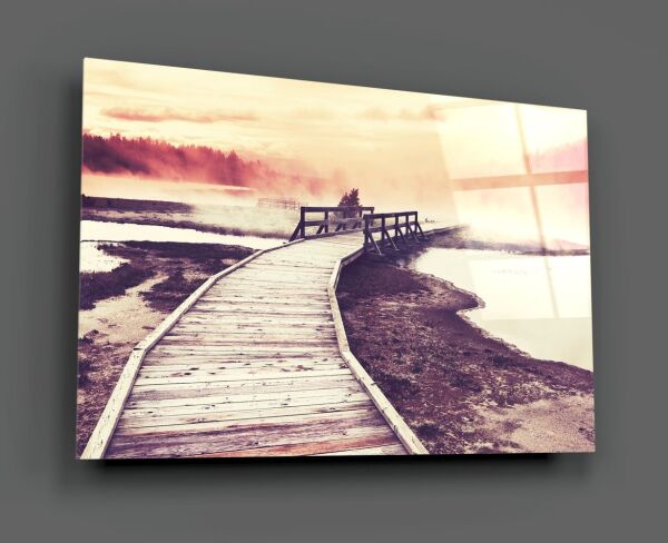 Sisler İçinde Rıhtım Cam Tablo