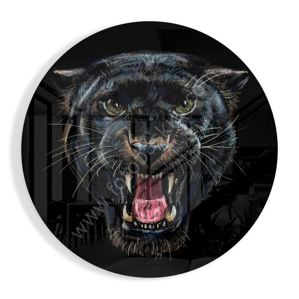 Siyah Panter Cam Tablo