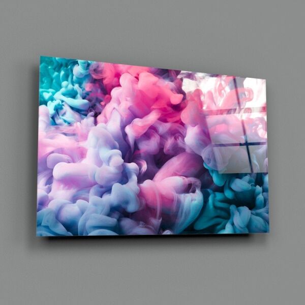 Renkli Duman Cam Tablo