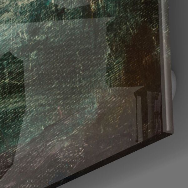 Soyut Renkler Cam Tablo