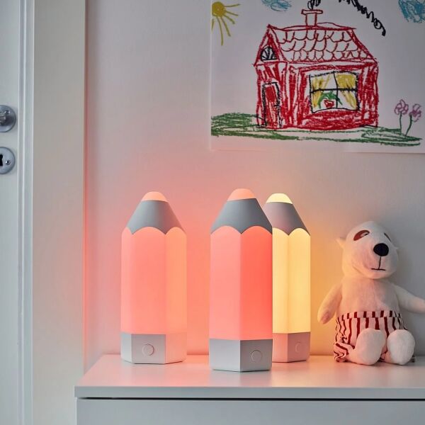 Çok Renkli Çocuk Masa Lambası Ledli 29 cm