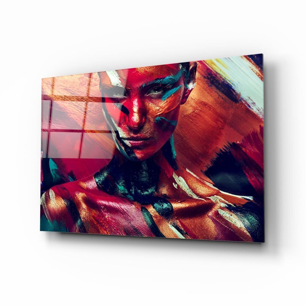 Kadın Portre Cam Tablo No:1177