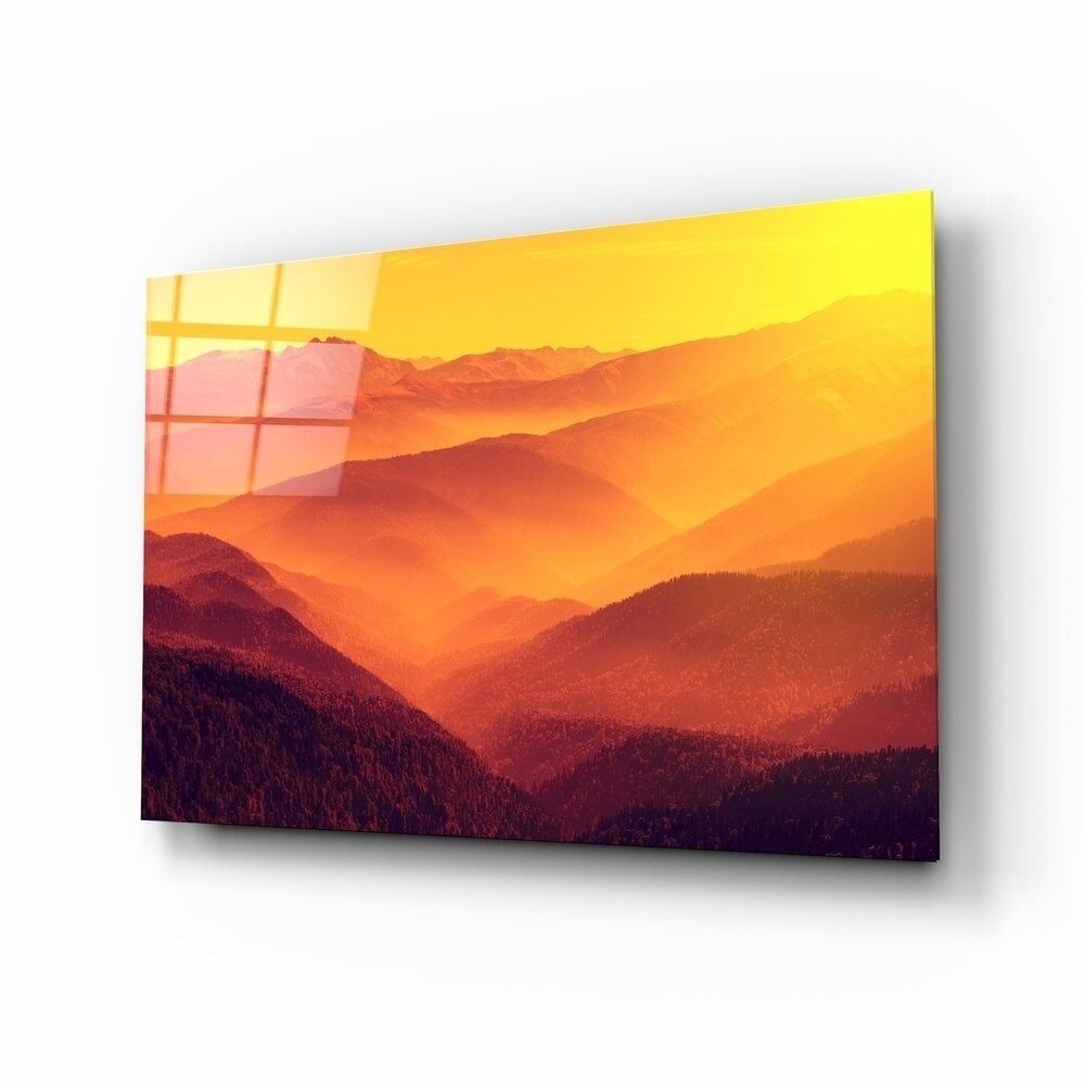 Sıcak Manzara Cam Tablo