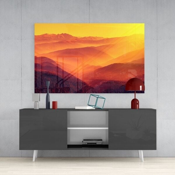 Sıcak Manzara Cam Tablo