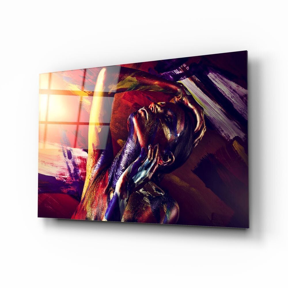 Kadın Portre Cam Tablo No:1176