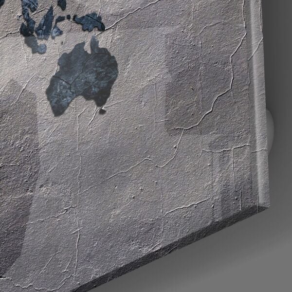 Dünya Haritası Cam Tablo