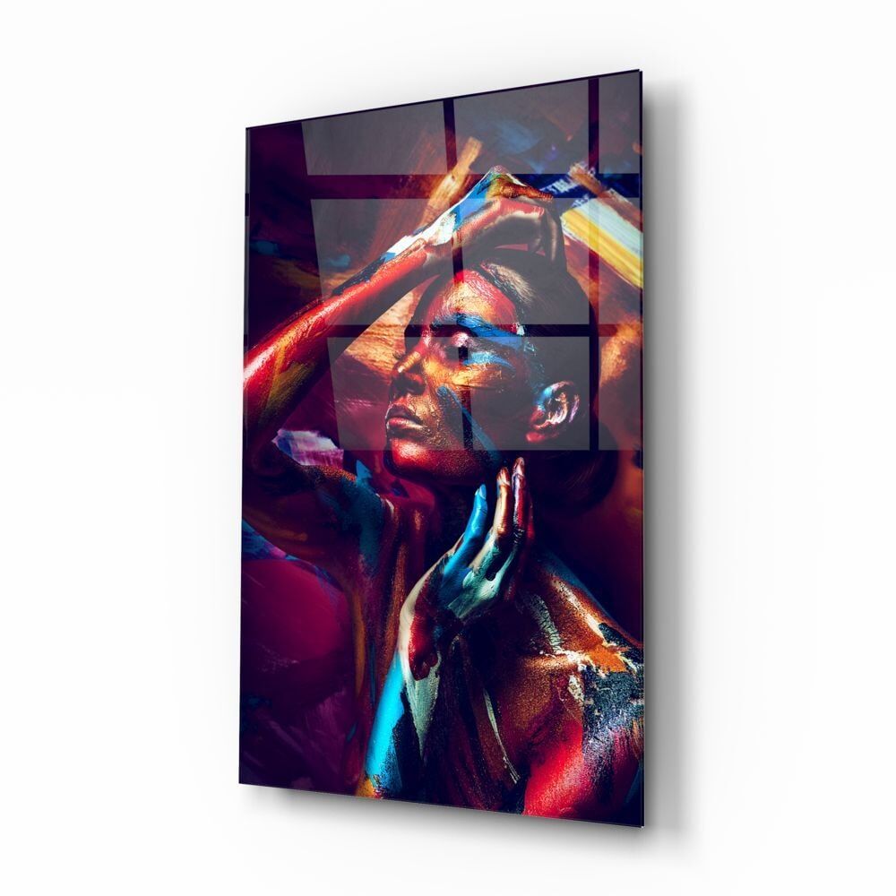 Kadın Portre Cam Tablo No:1175