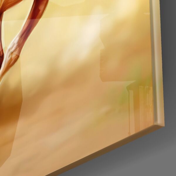 Koşan Atlar Cam Tablo