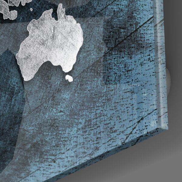 Dünya Haritası Cam Tablo