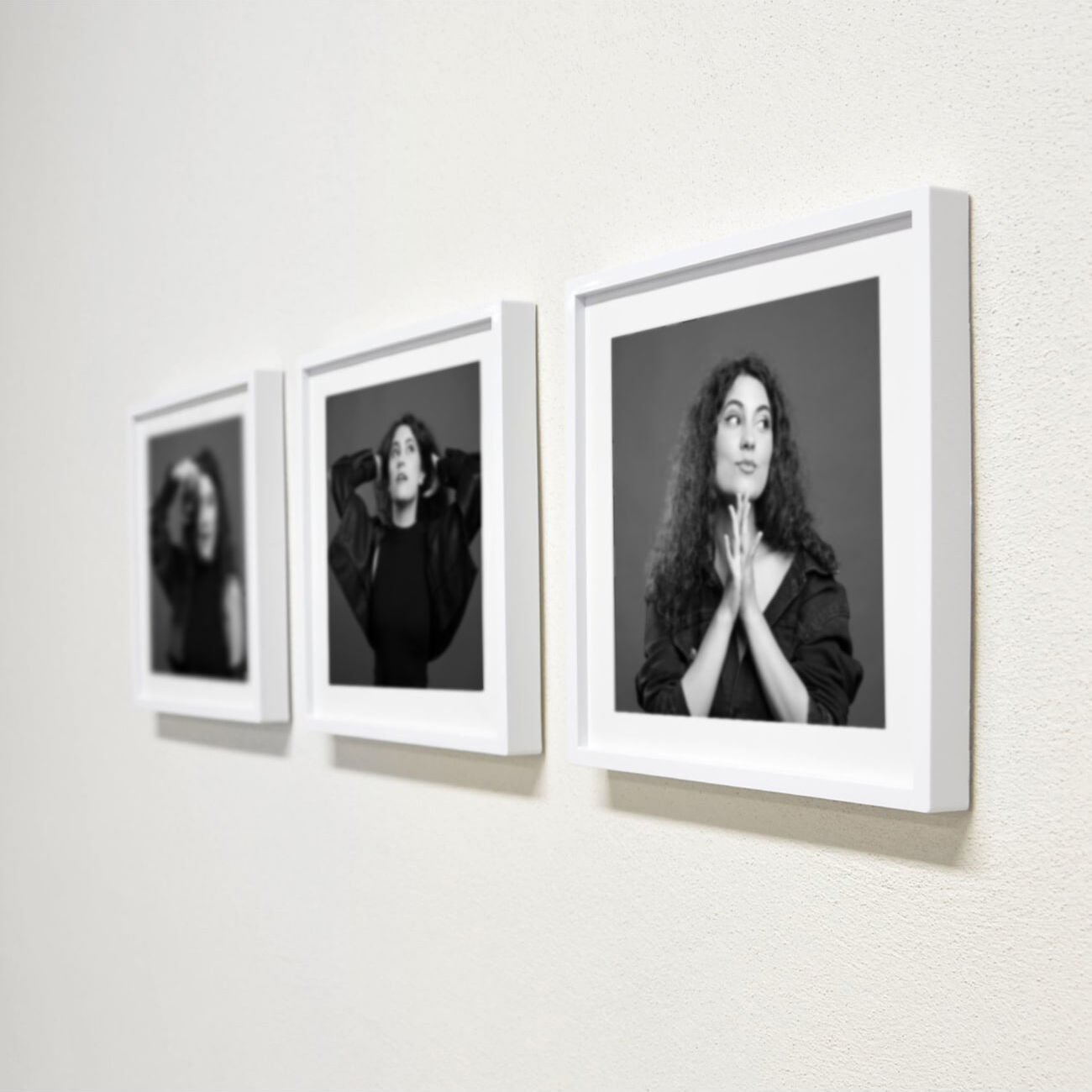 Sök Tak Kare Çerçeve Beyaz 3'lü 21x21 cm