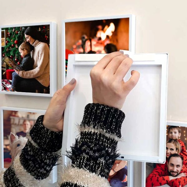 Sök Tak Kare Çerçeve Beyaz 3'lü 21x21 cm