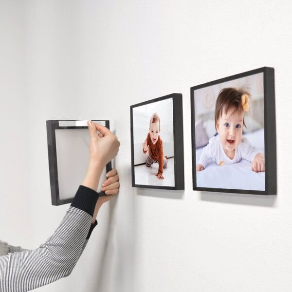 Sök Tak Kare Çerçeve Siyah 3'lü 21x21 cm