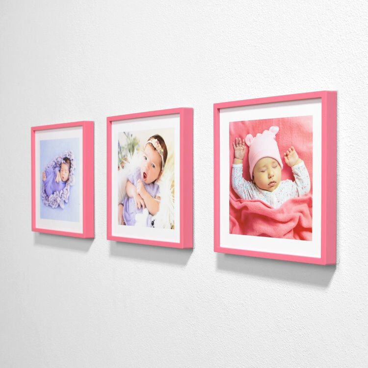 Sök Tak Kare Çerçeve Pembe 3'lü 21x21 cm
