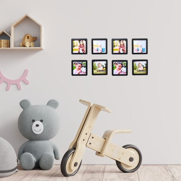 Sök Tak Kare Çerçeve Siyah 15'li 8x8 cm