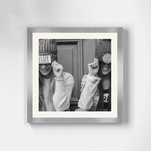 Sök Tak Kare Çerçeve Gümüş 3'lü 21x21 cm