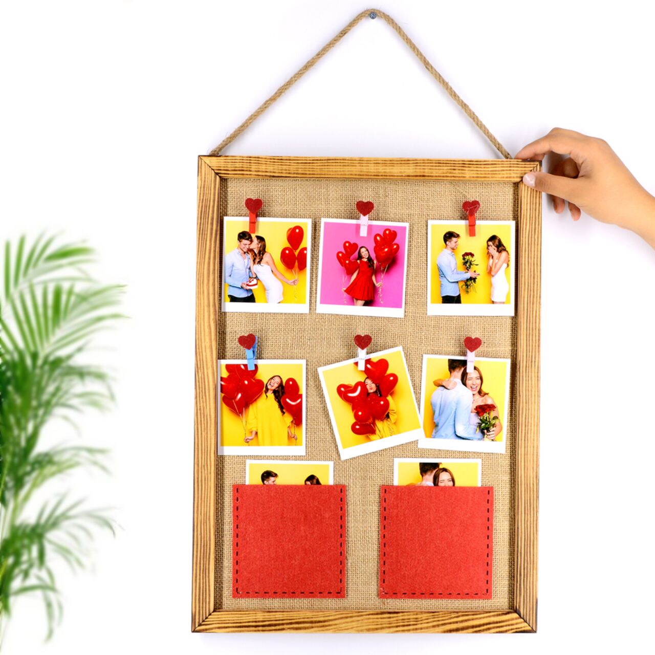 Mandallı ve Cepli Ahşap Çerçeve 35x50 cm (Fotoğraf Hediyeli)