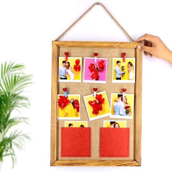 Mandallı ve Cepli Ahşap Çerçeve 35x50 cm (Fotoğraf Hediyeli)