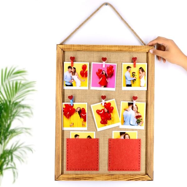 Mandallı ve Cepli Ahşap Çerçeve 35x50 cm (Fotoğraf Hediyeli)