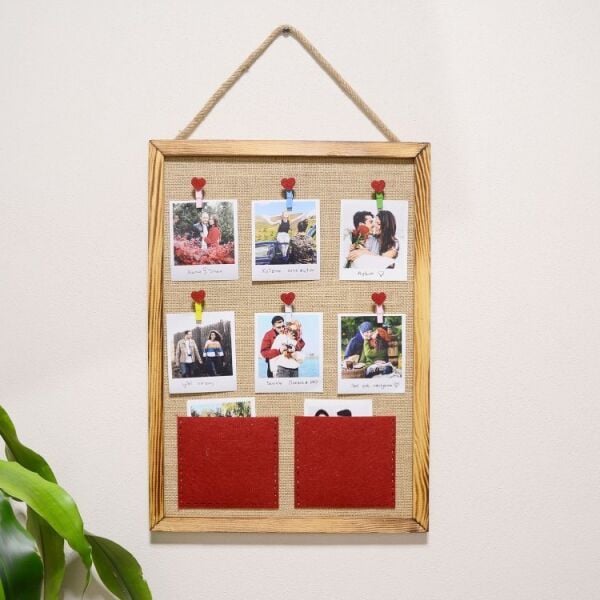 Mandallı ve Cepli Ahşap Çerçeve 35x50 cm (Fotoğraf Hediyeli)