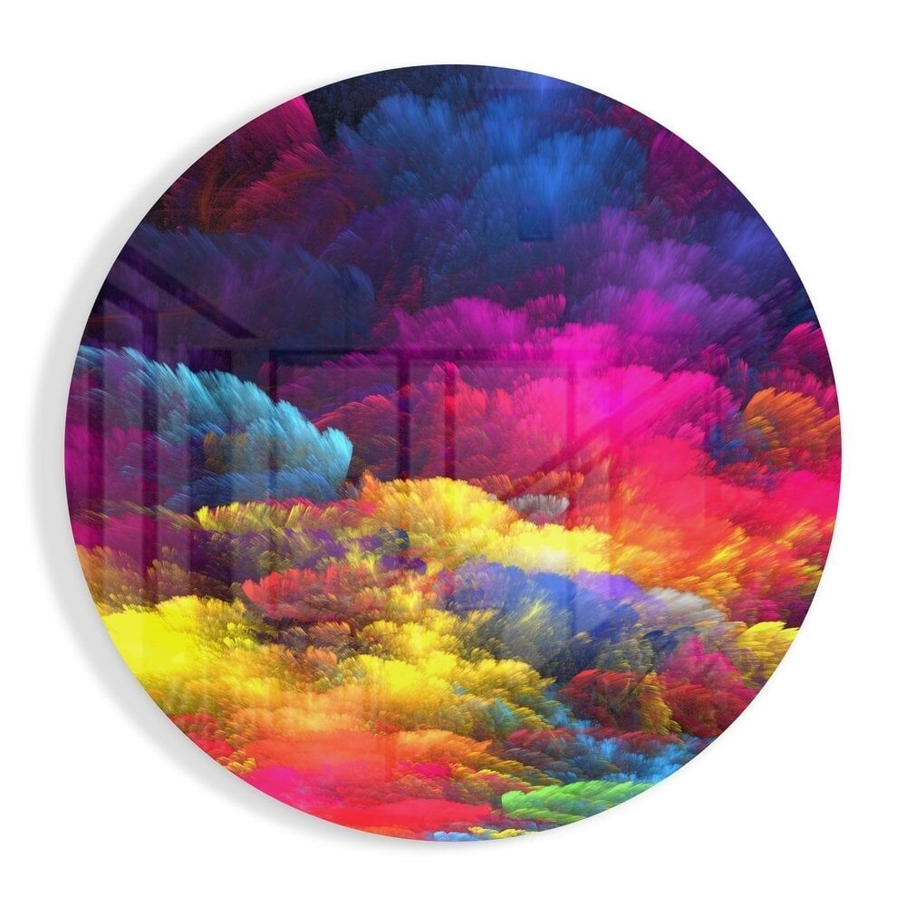 Renk Patlaması Cam Tablo