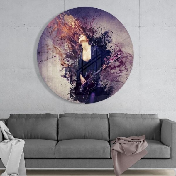 Gitar Ruhu Cam Tablo