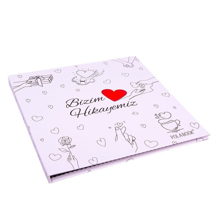 Bizim Hikayemiz PolaBook Siyah Anı Defteri 20x20 cm