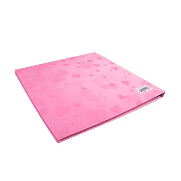 Pembe Kalpli PolaBook Siyah Anı Defteri 20x20 cm