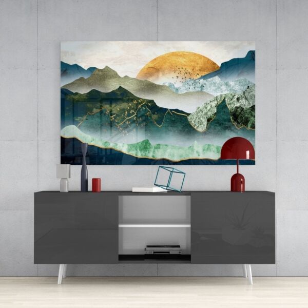 Gün Doğumu Cam Tablo