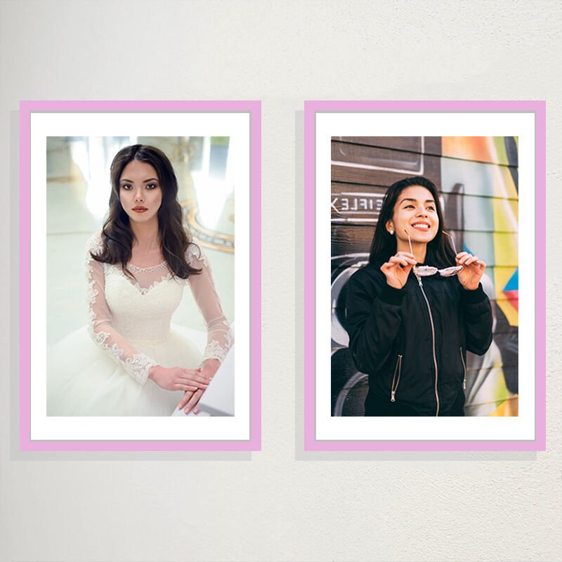 Sök Tak Çerçeve Pembe 2'li 32x42 cm