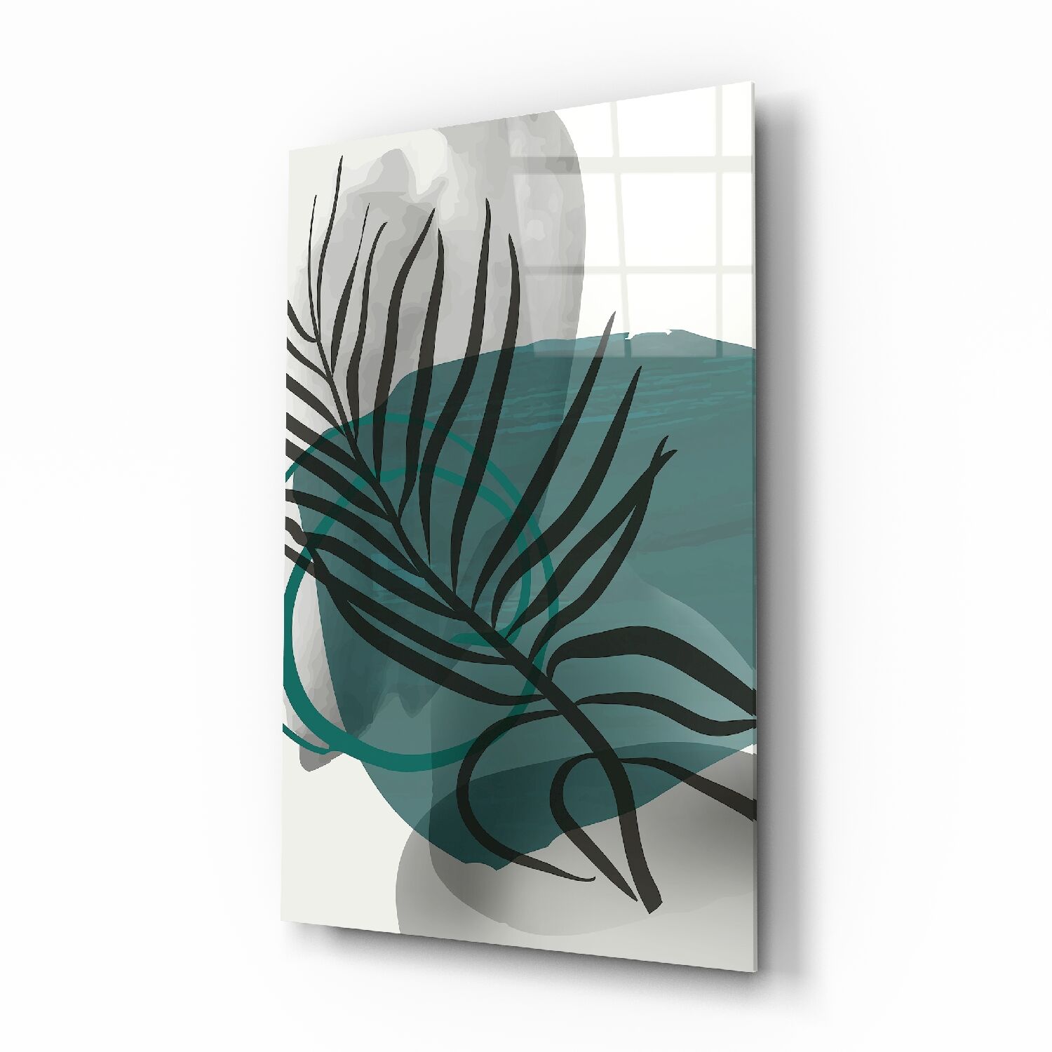 Sonbahar Yeşil Cam Tablo