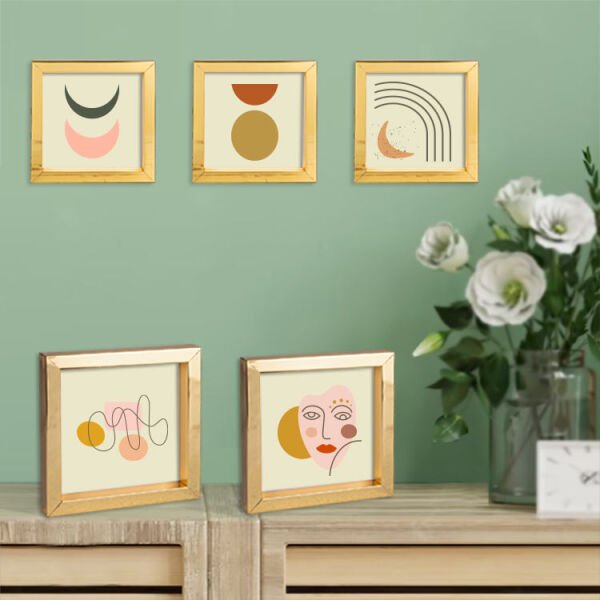 Sök Tak Kare Çerçeve Gold (Altın) 5'li 14x14 cm