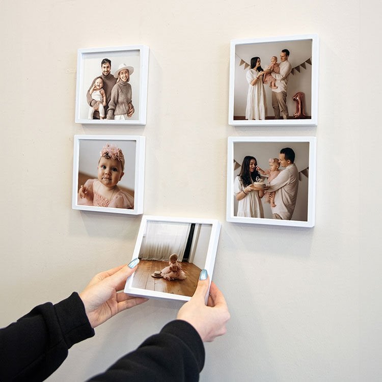 Sök Tak Kare Çerçeve Beyaz 5'li 14x14 cm