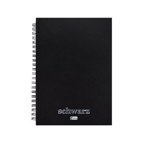 Beyaz Kalem Hediyeli Siyah Anı Defteri (A5) 15x21 cm