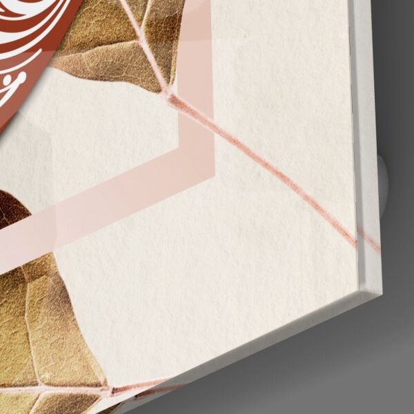 Kırmızı Modern Nazar Boncuğu Cam Tablo