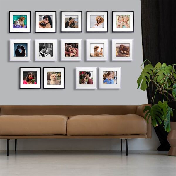 Sök Tak Paspartulu Çerçeve Beyaz 3'lü 21x21 cm