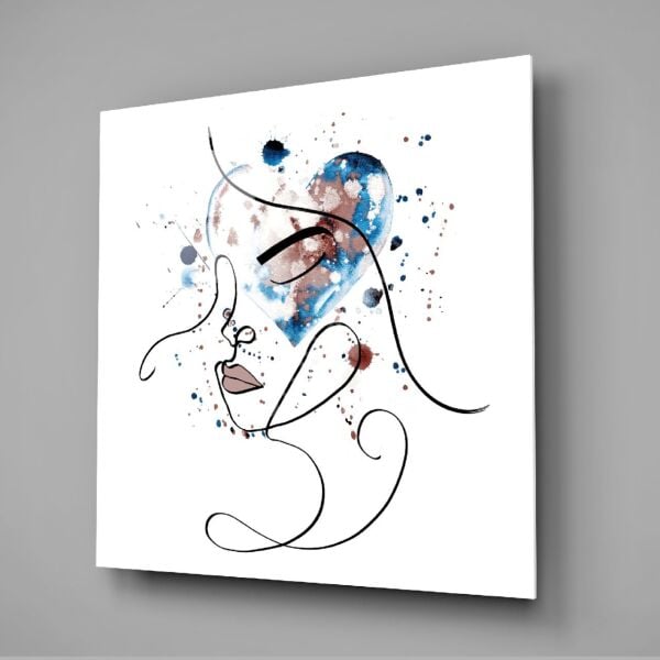 Çizgilerin Yüzü Cam Tablo