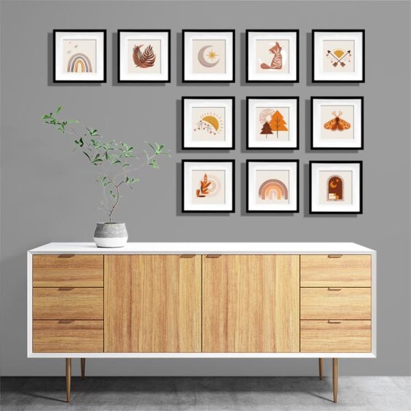 Sök Tak Paspartulu Çerçeve Siyah 3'lü 21x21 cm