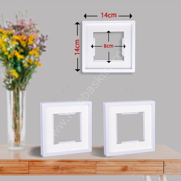 Sök Tak Paspartulu Çerçeve Beyaz 3'lü 14x14 cm